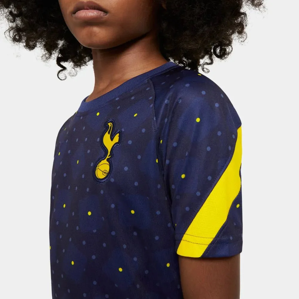 Nike 2020-21 Tottenham Youth Pre-Match Jersey - Navy-Yellow - Image 4
