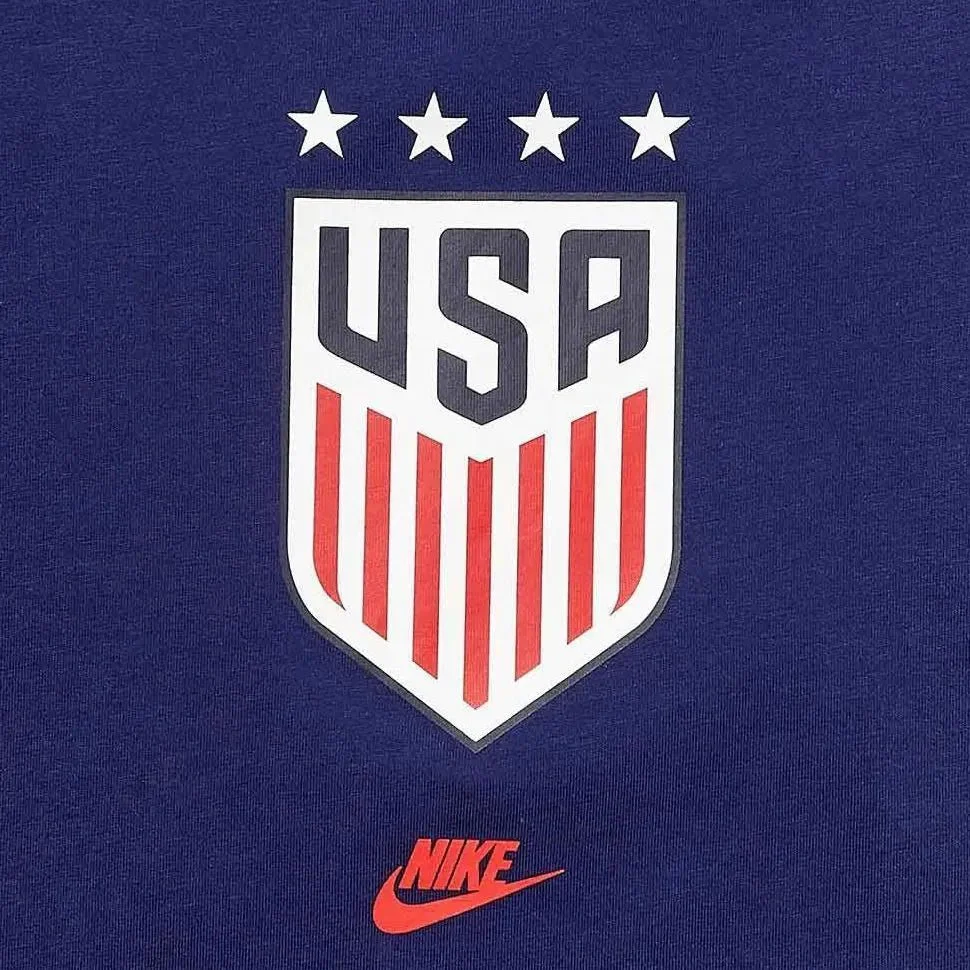 Nike 2020-21 USWNT Women Crest Tee - Navy - Image 3