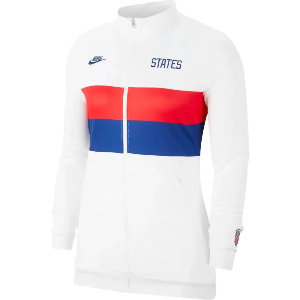 Nike 2020-21 USWNT Women's I96 Track Jacket - White-Navy-Red
