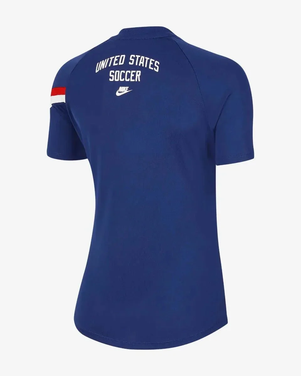 Nike 2020-21 USWNT WOMENS Dri-Fit SS Top - Navy - Image 2