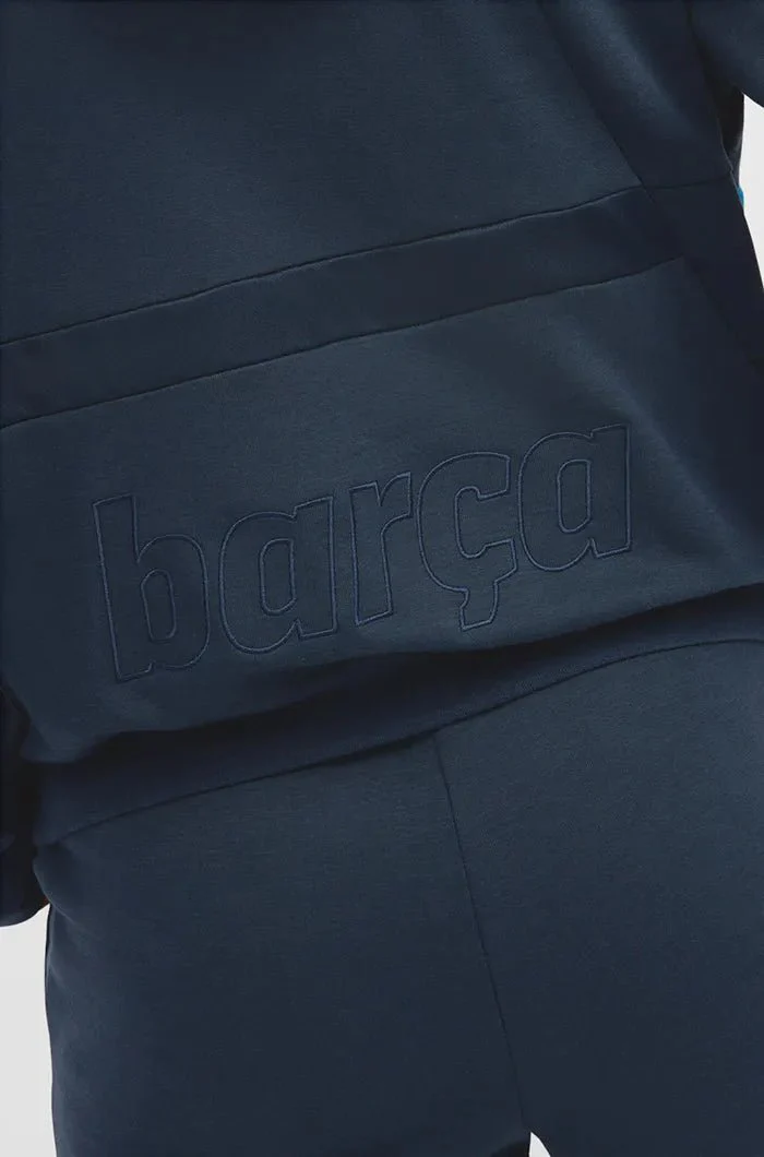 Nike 2021-22 Barcelona Fleece Travel Hoodie - Navy - Image 3