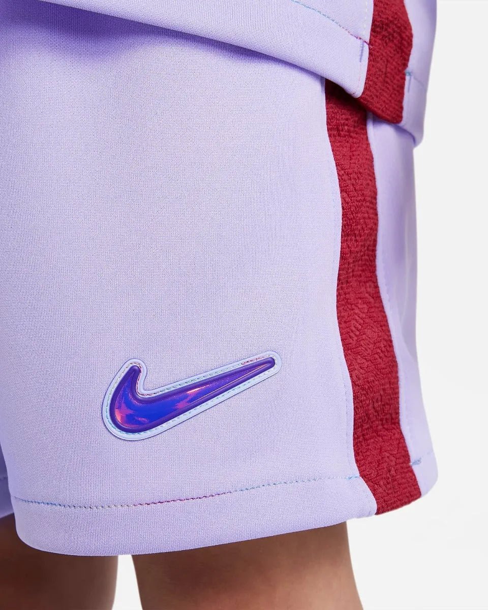 Nike 2021-22 Barcelona Little Kids Away Kit - Purple Pulse - Image 7
