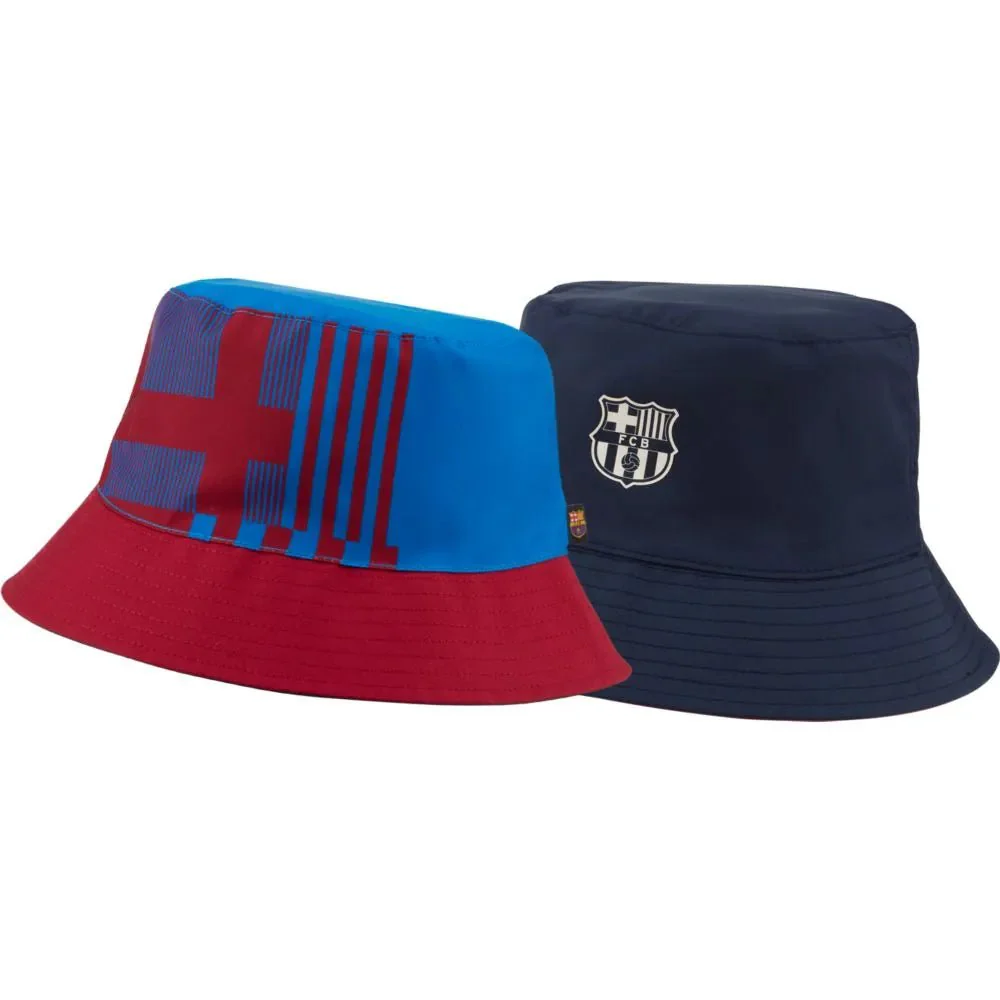 Nike 2021-22 Barcelona Reversible Bucket Hat - Blue-Noble Red
