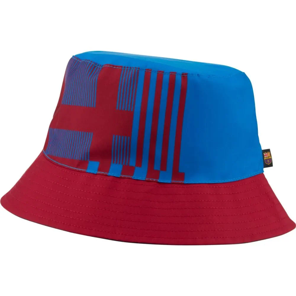 Nike 2021-22 Barcelona Reversible Bucket Hat - Blue-Noble Red - Image 3