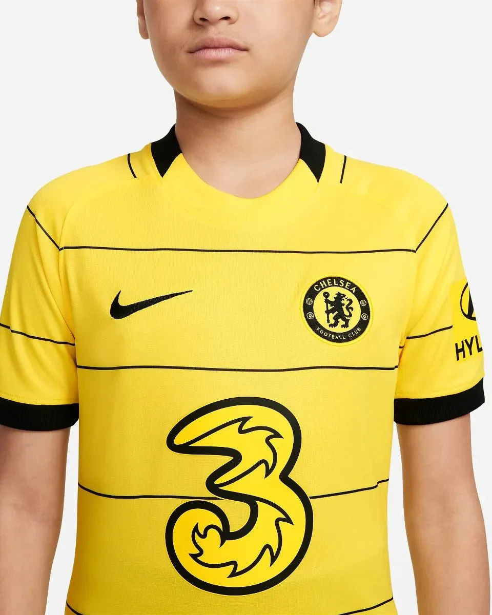 Nike 2021-22 Chelsea Youth Away Jersey - Yellow - Image 4