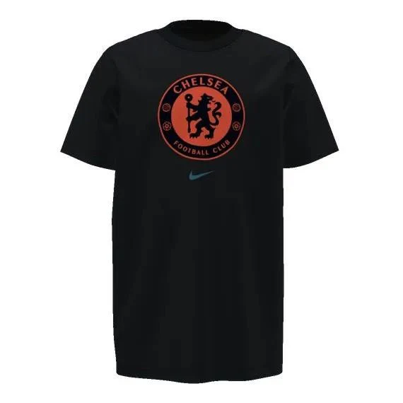 Nike 2021-22 Chelsea Youth Evergreen Crest Tee - Black-Orange