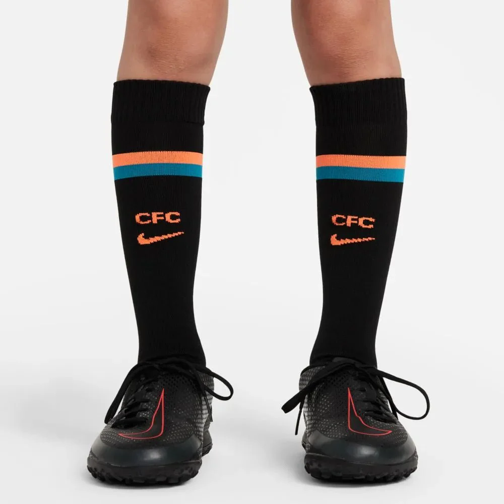 Nike 2021-22 Chelsea Youth Little Kids Third Kit - Blustery-Black-Hyper Crimson - Image 10