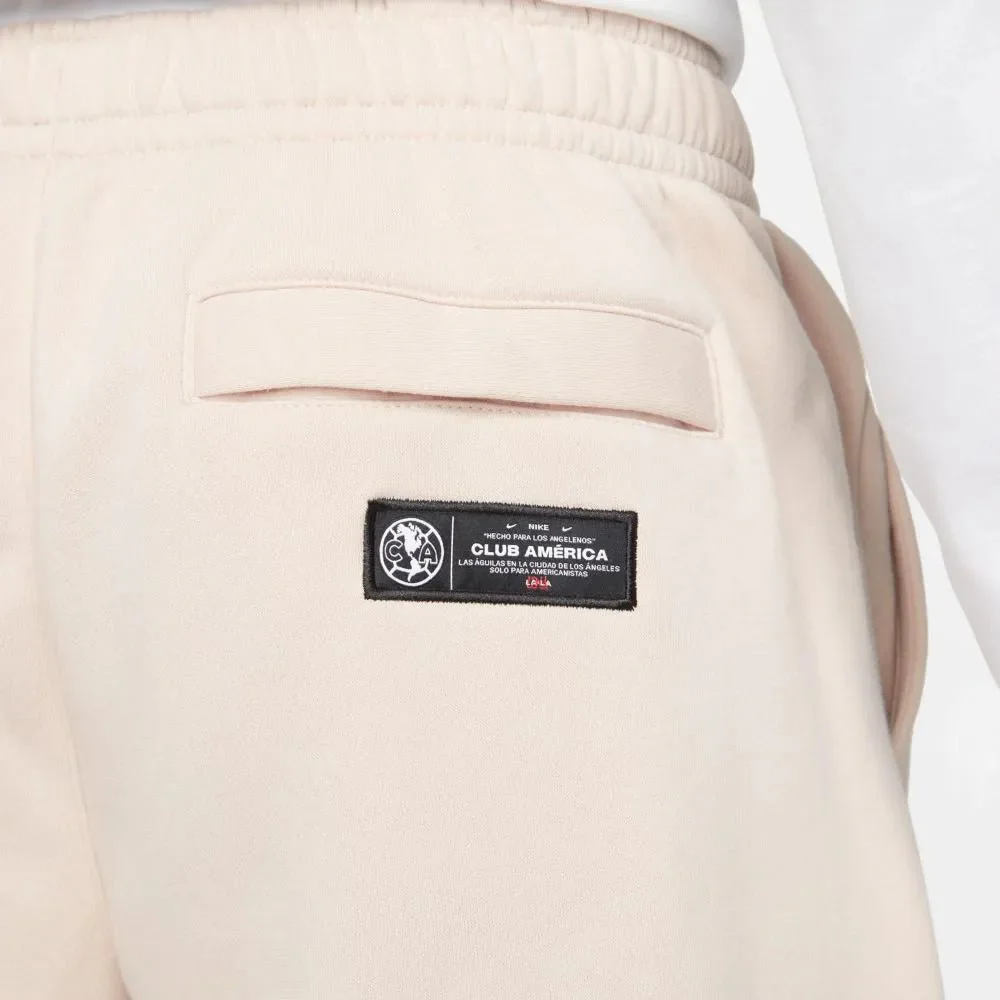 Nike 2021-22 Club America Fleece Park LA Shorts - Desert Sand - Image 4