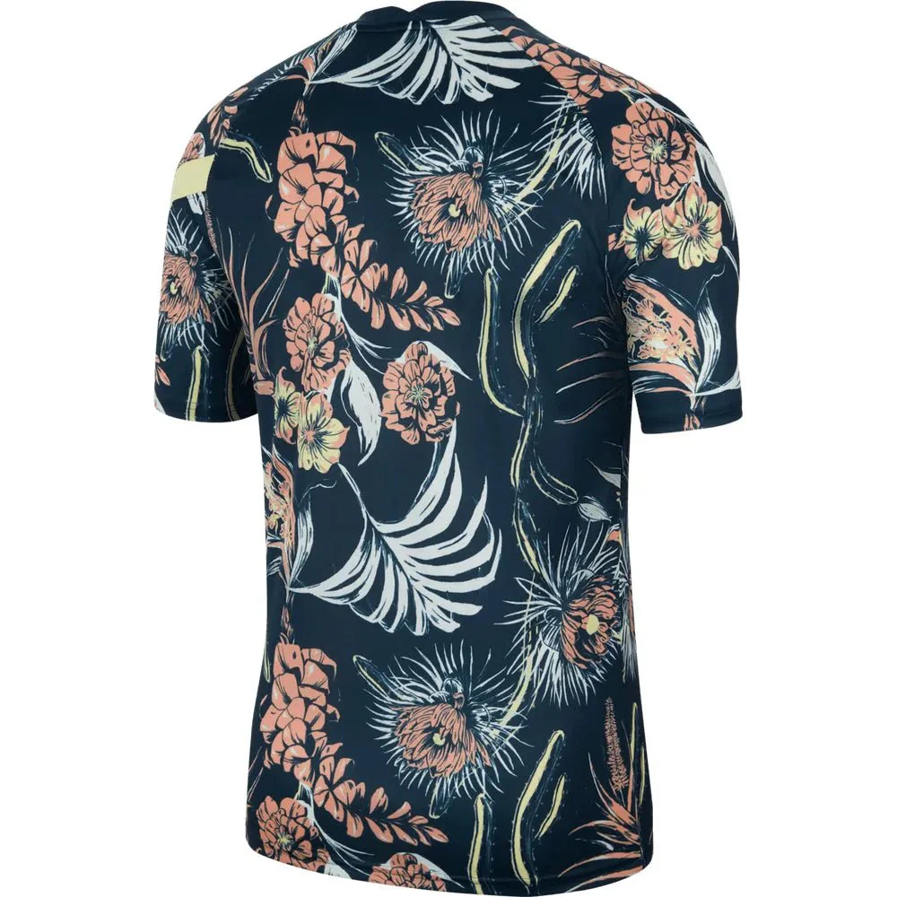 Nike 2021-22 Club America Pre-Match SS Jersey - Navy-Lemon Chiffon - Image 3