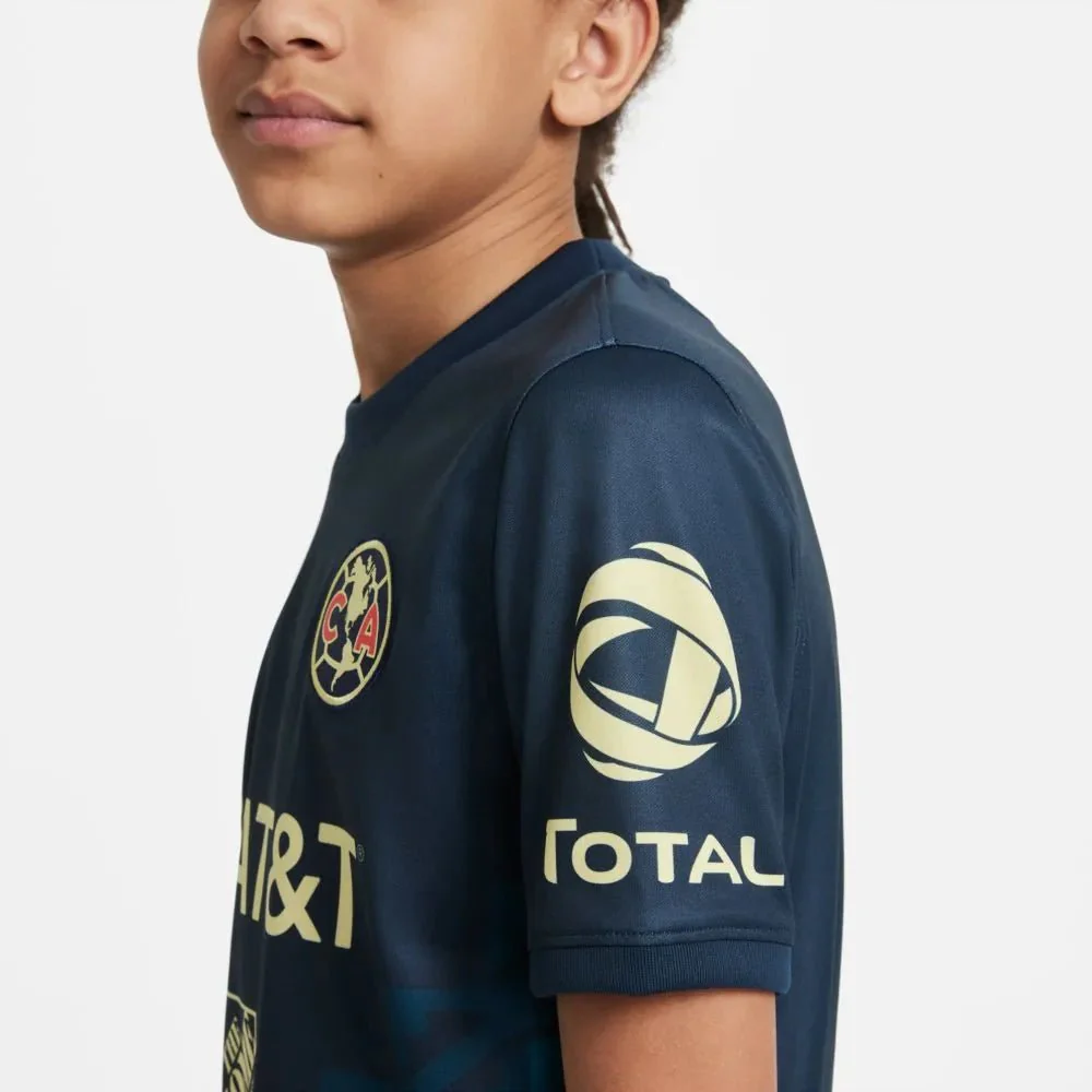 Nike 2021-22 Club America Youth Away Jersey - Navy - Image 4