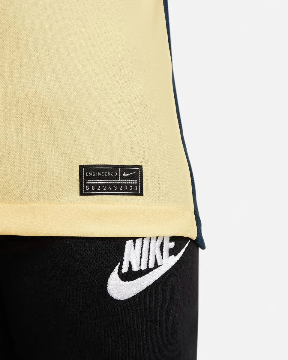 Nike 2021-22 Club America Youth Home Jersey - Yellow-Navy - Image 4