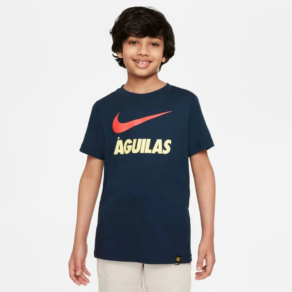 Nike 2021-22 Club America Youth Swoosh Club Tee - Navy