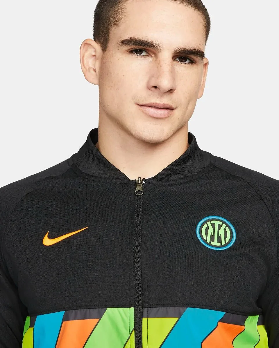 Nike 2021-22 Inter Milan I96 Anthem Jacket - Black-Multi - Image 3