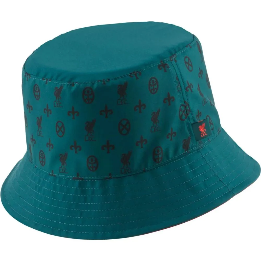 Nike 2021-22 Liverpool DF Reversible Bucket Hat - Burgundy-Teal - Image 5