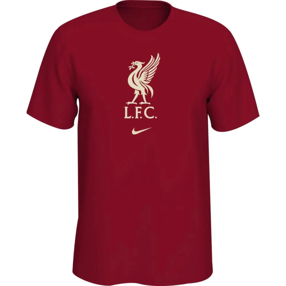 Nike 2021-22 Liverpool Evergreen Crest Tee - Gym Red-Fossil