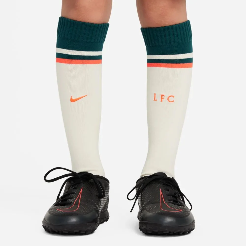 Nike 2021-22 Liverpool Little Kids Away Kit - Fossil - Image 6