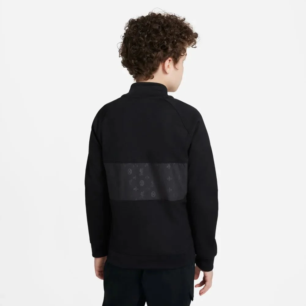 Nike 2021-22 Liverpool Youth Anthem Jacket - Black-Crimson - Image 2