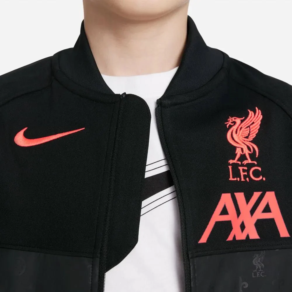 Nike 2021-22 Liverpool Youth Anthem Jacket - Black-Crimson - Image 4