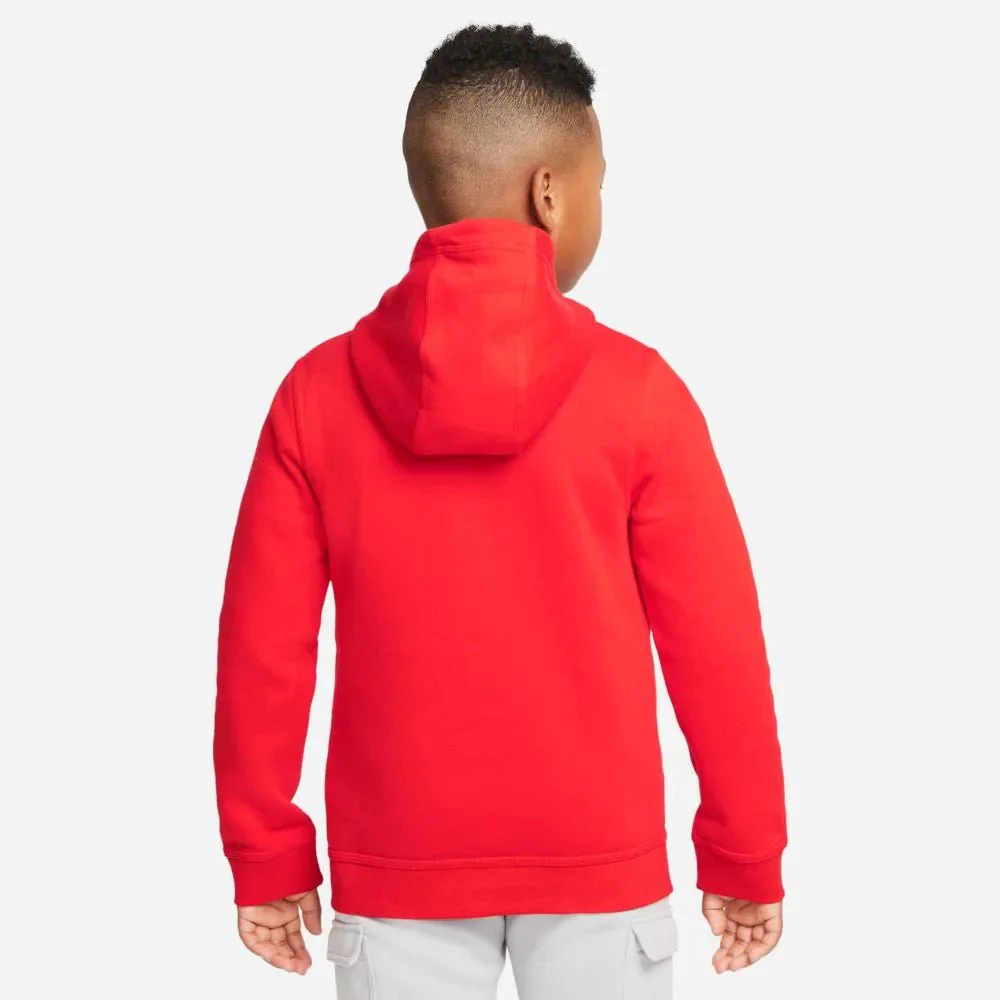 Nike 2021-22 Liverpool Youth NSW Full-Zip Club Hoodie - Rush Red - Image 2