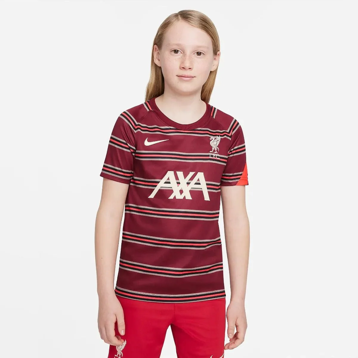 Nike 2021-22 Liverpool Youth Pre-Match SS Jersey - Team Red-Crimson