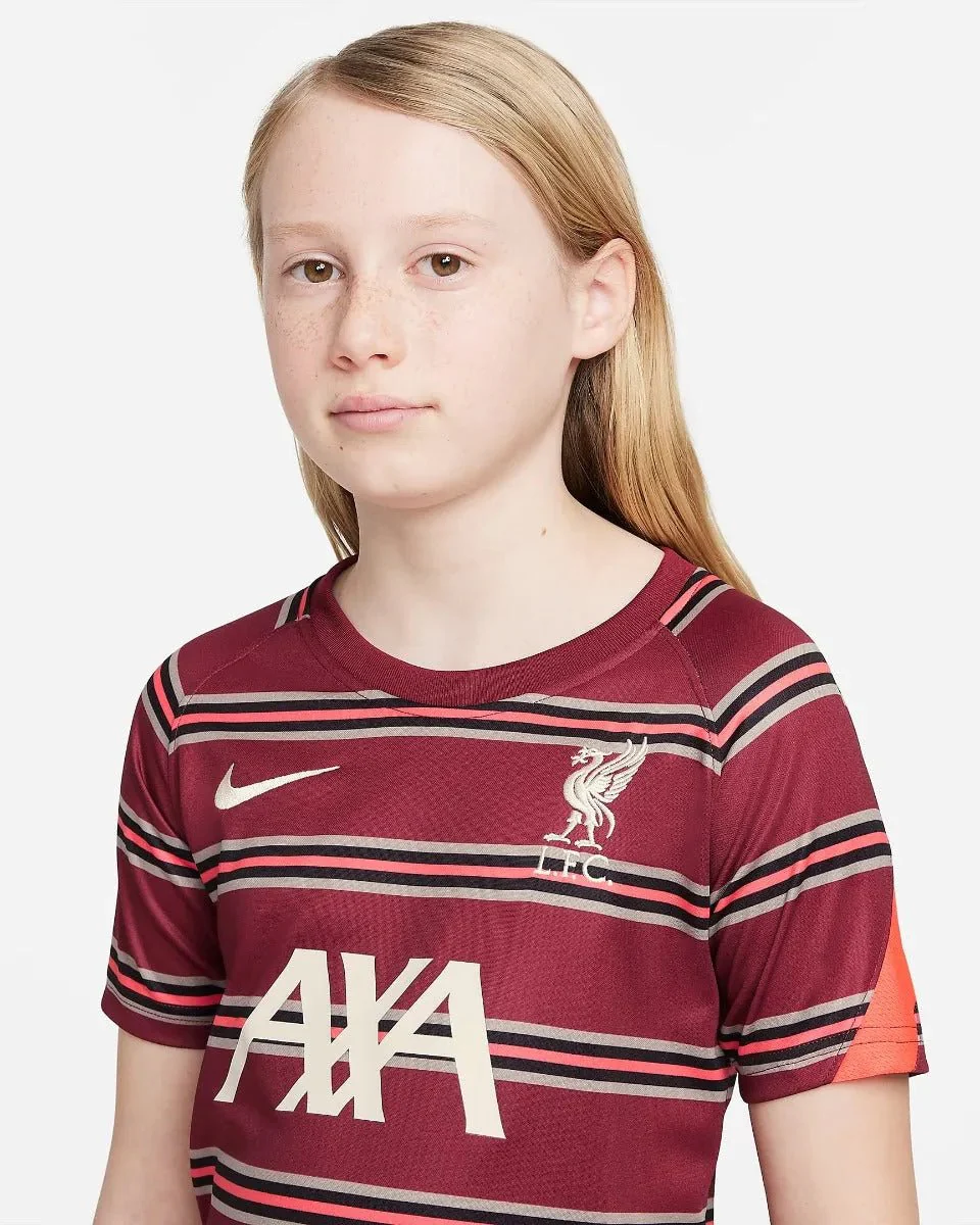 Nike 2021-22 Liverpool Youth Pre-Match SS Jersey - Team Red-Crimson - Image 3