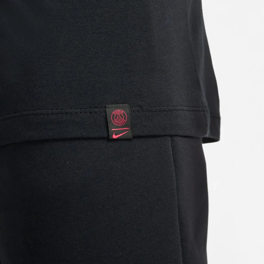 Nike 2021-22 PSG Swoosh Club Tee - Black-Red - Image 4