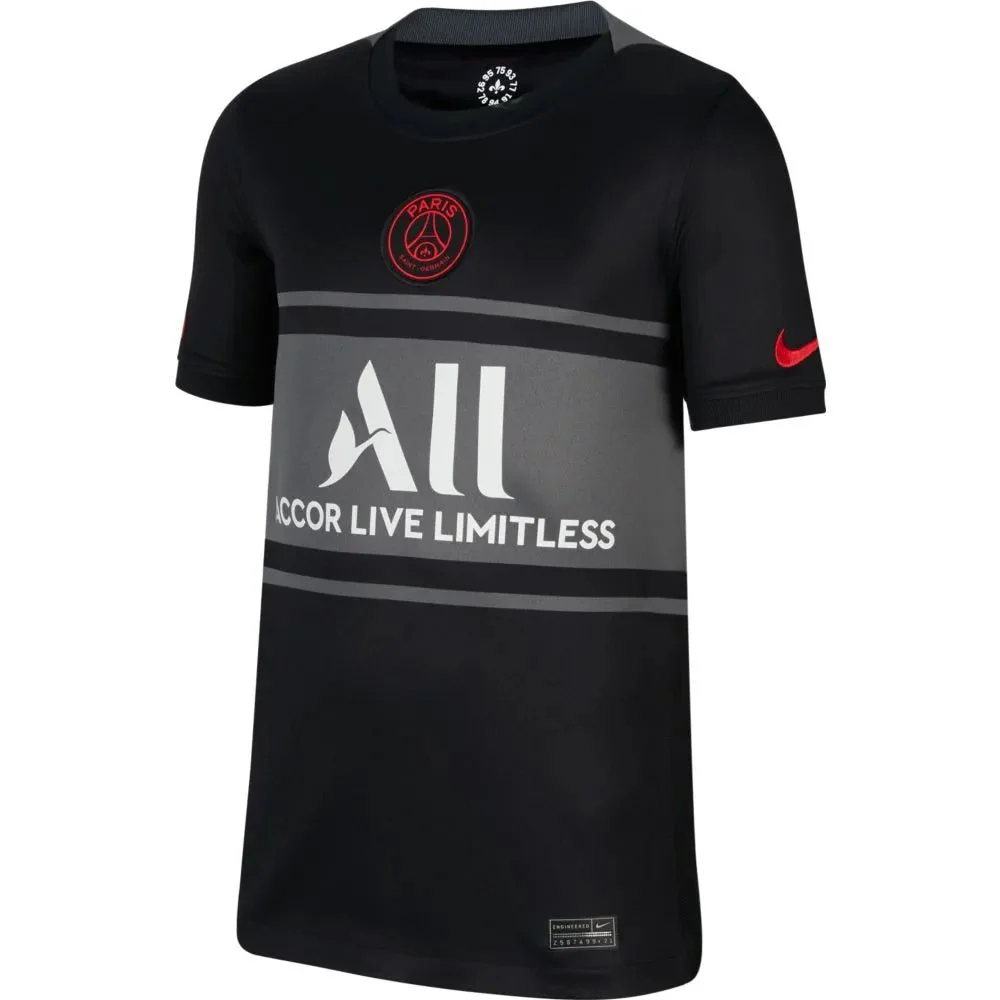 Nike 2021-22 PSG Youth Third jersey - Black-Grey