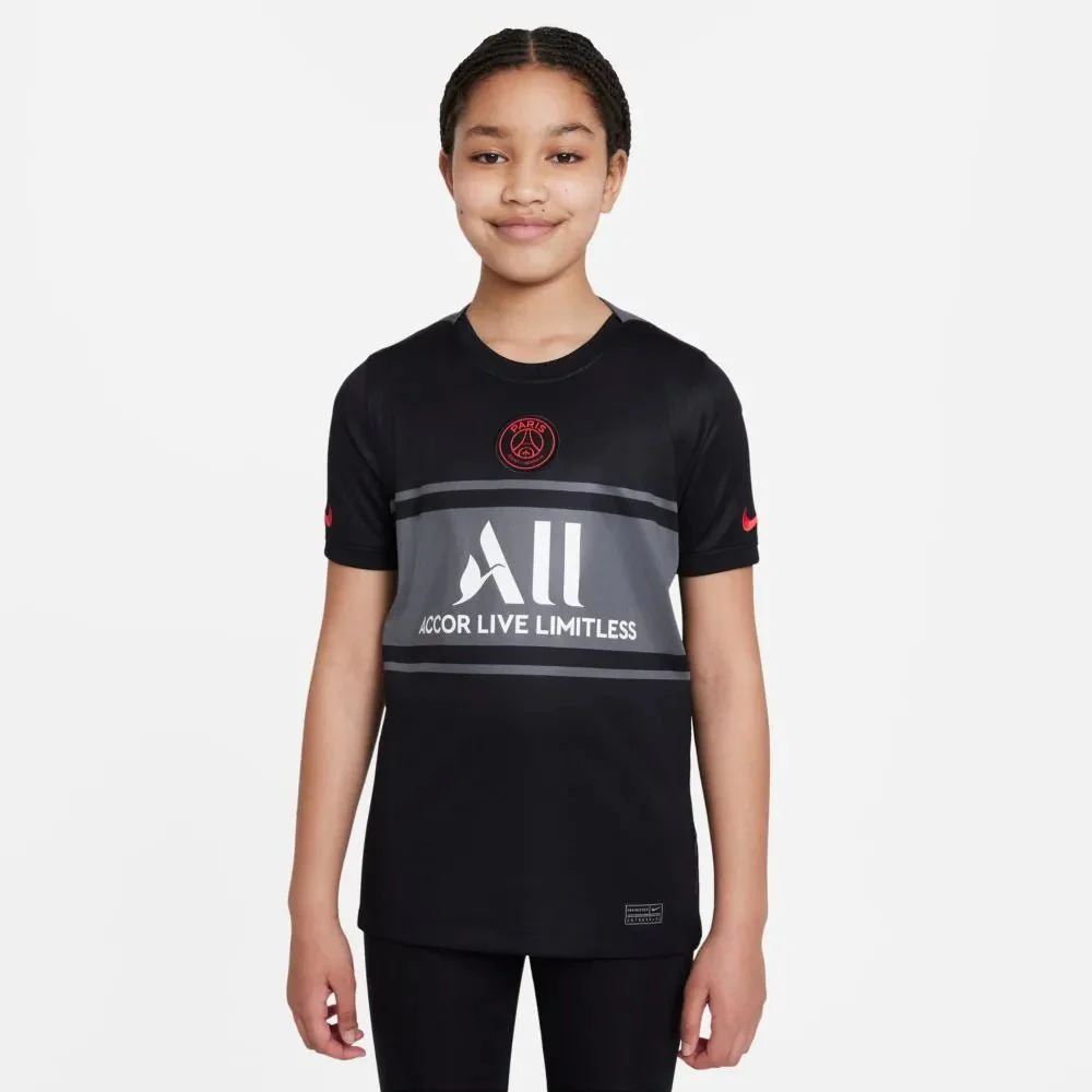 Nike 2021-22 PSG Youth Third jersey - Black-Grey - Image 3
