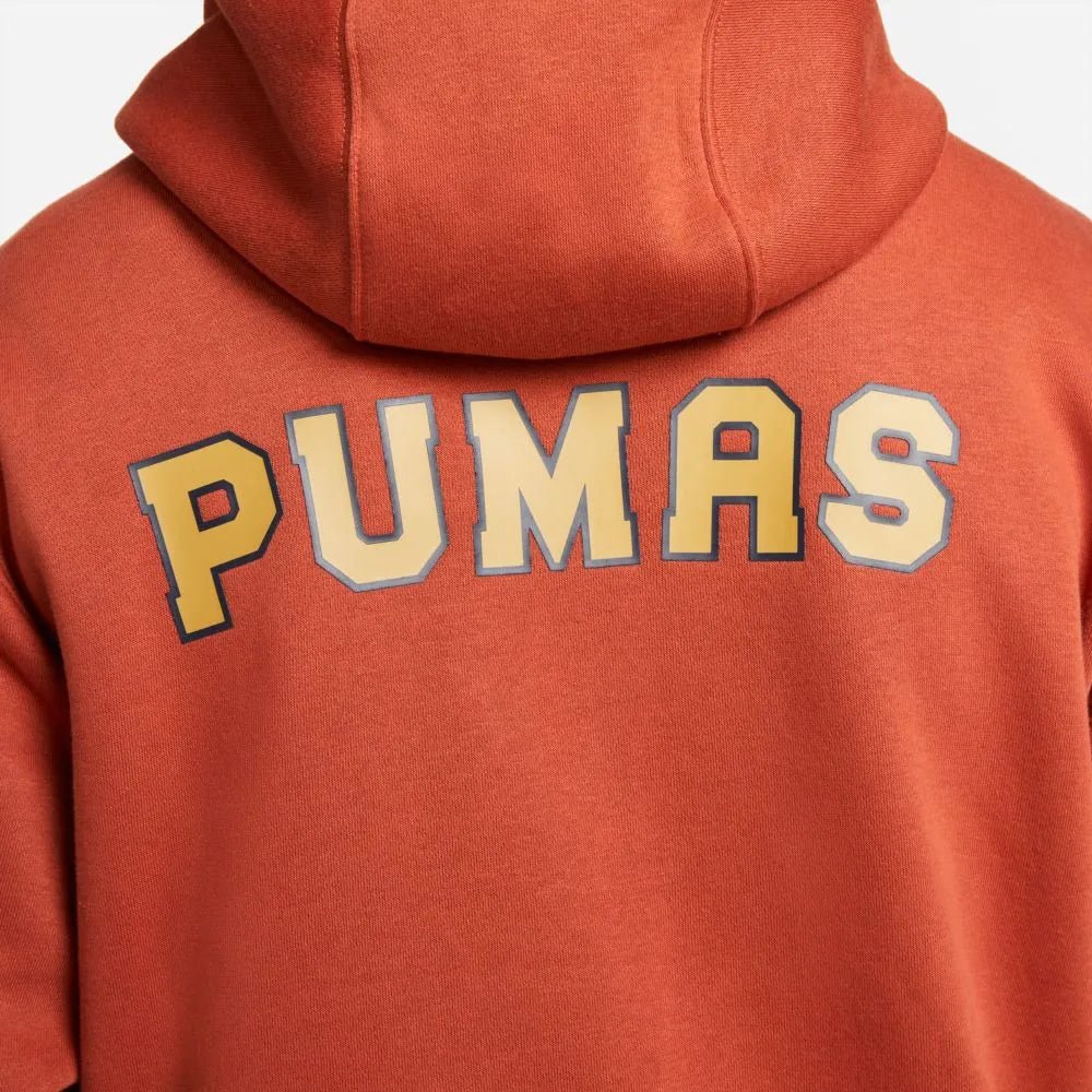 Nike 2021-22 Pumas NSW Pullover Club Hoodie - Firewood Orange - Image 3