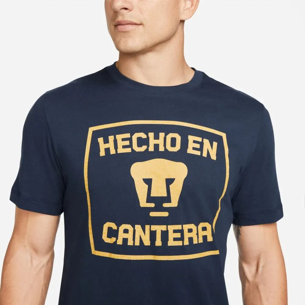 Nike 2021-22 Pumas Voice Tee - Navy-Gold - Image 3