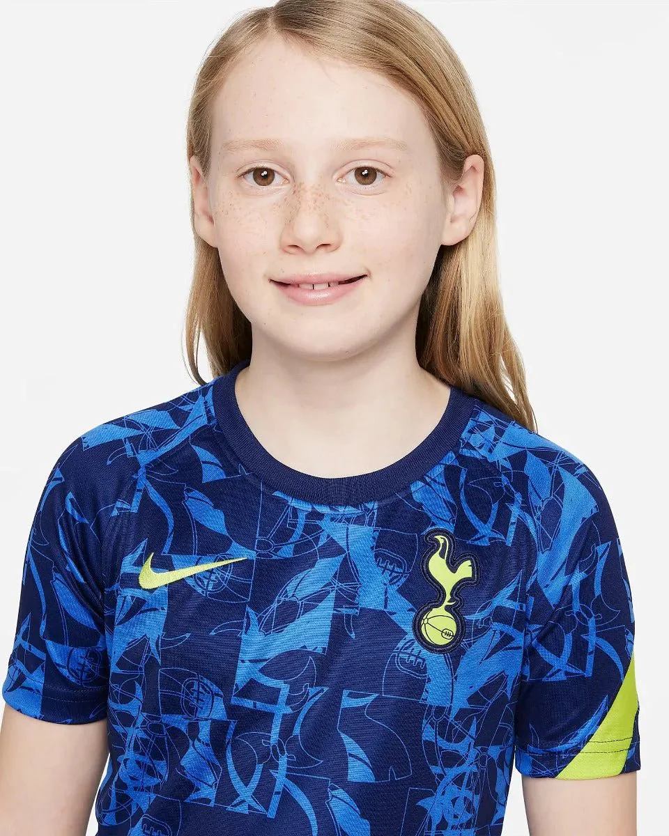 Nike 2021-22 Tottenham Youth Dry-Fit Pre-Match SS Jersey - Blue-Navy - Image 3
