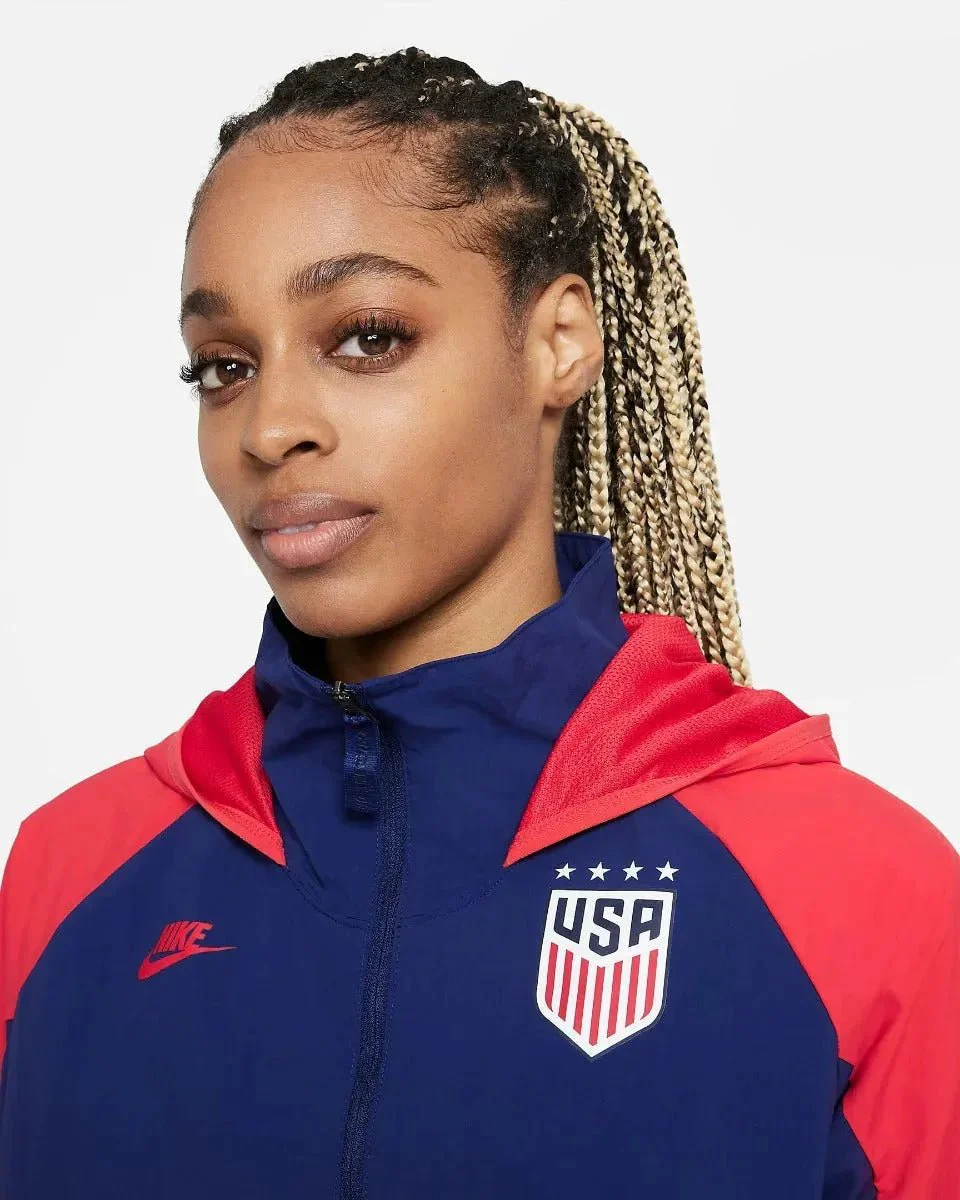 Nike 2021-22 USWNT Women AWF Lite Jacket - Navy-Red - Image 3