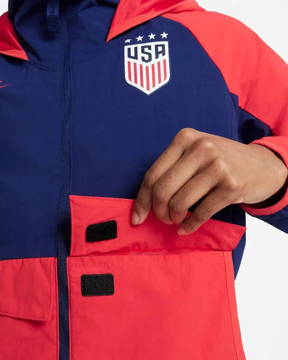 Nike 2021-22 USWNT Women AWF Lite Jacket - Navy-Red - Image 6