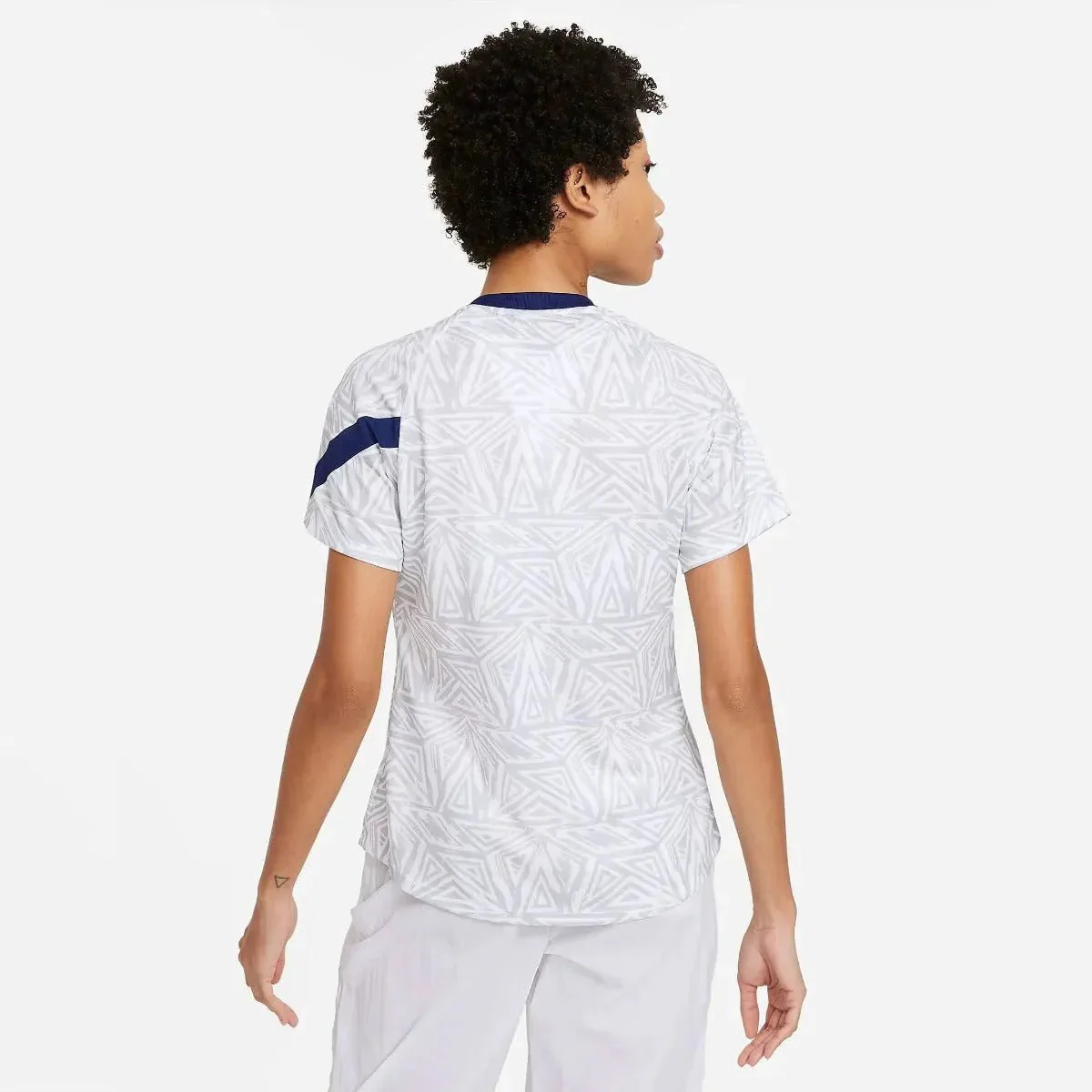 Nike 2021-22 USWNT Women Pre-Match SS Jersey - White-Navy - Image 2
