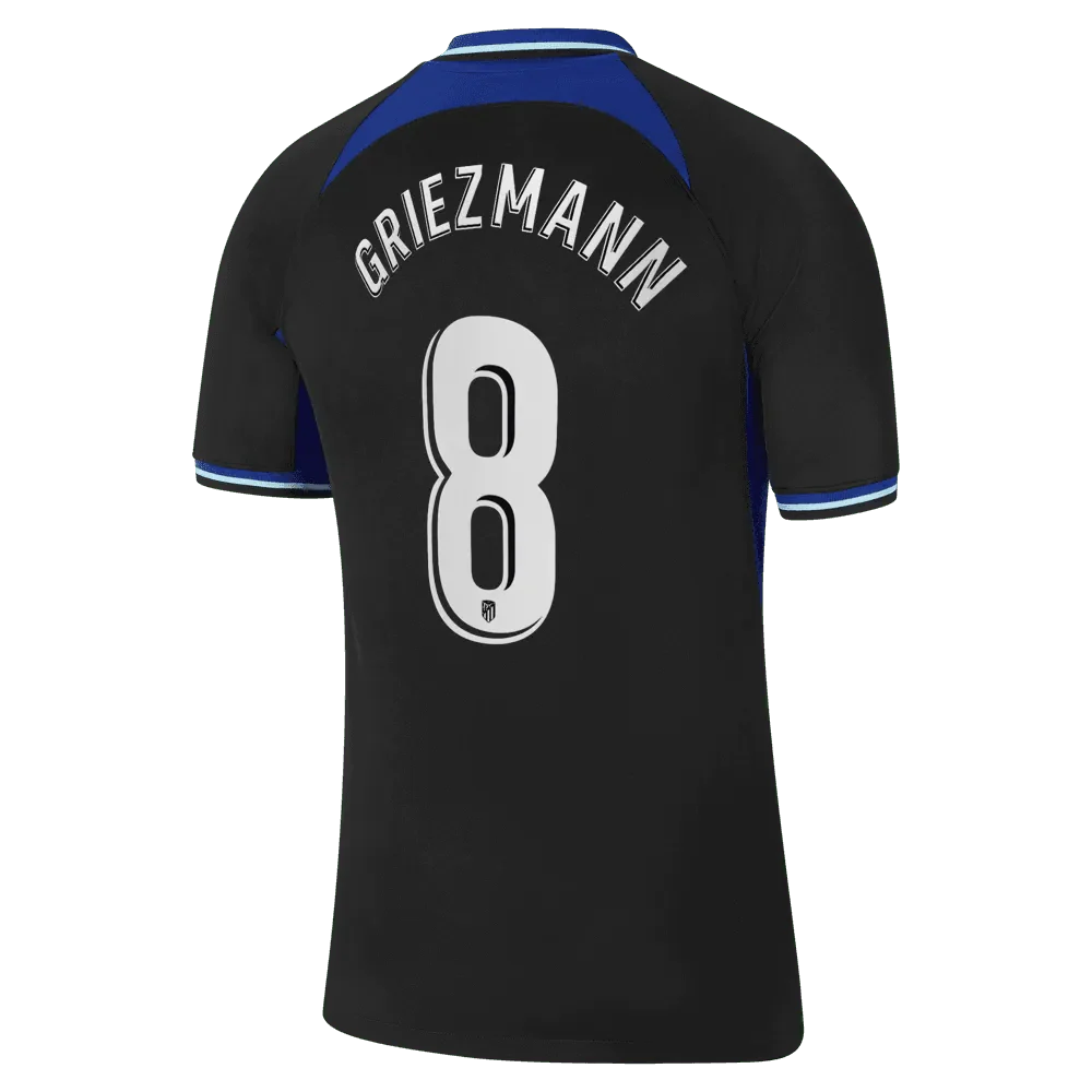 Nike 2022-23 Atletico Madrid Away Jersey - Black-Deep Royal Blue - Image 2