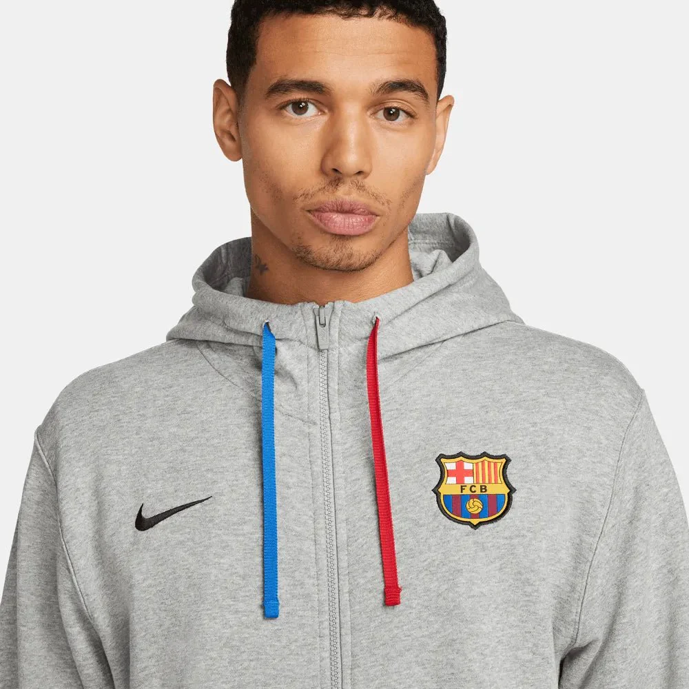 Nike 2022-23 Barcelona Full-Zip Hoodie - Image 3