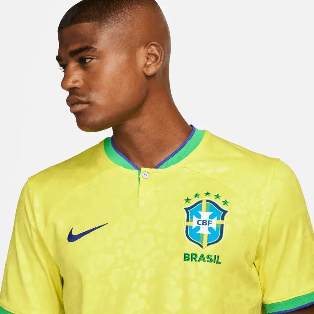 Nike 2022-23 Brazil Home Jersey - Yellow - Image 7