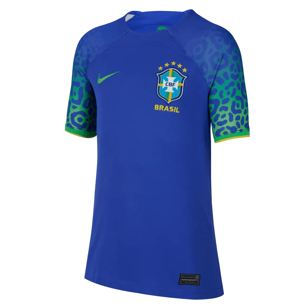 Nike 2022-23 Brazil Youth Away Jersey - Blue