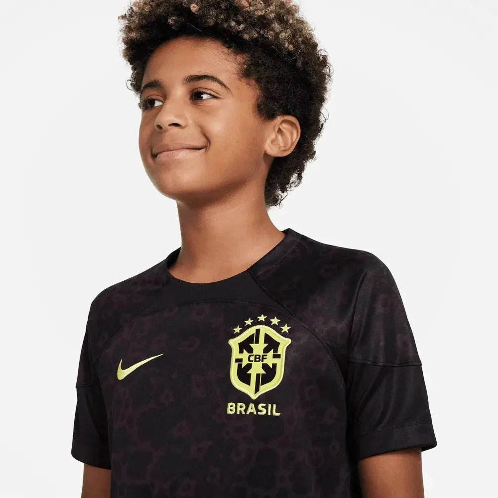 Nike 2022-23 Brazil Youth Goalkeeper Jersey - Black - Image 3