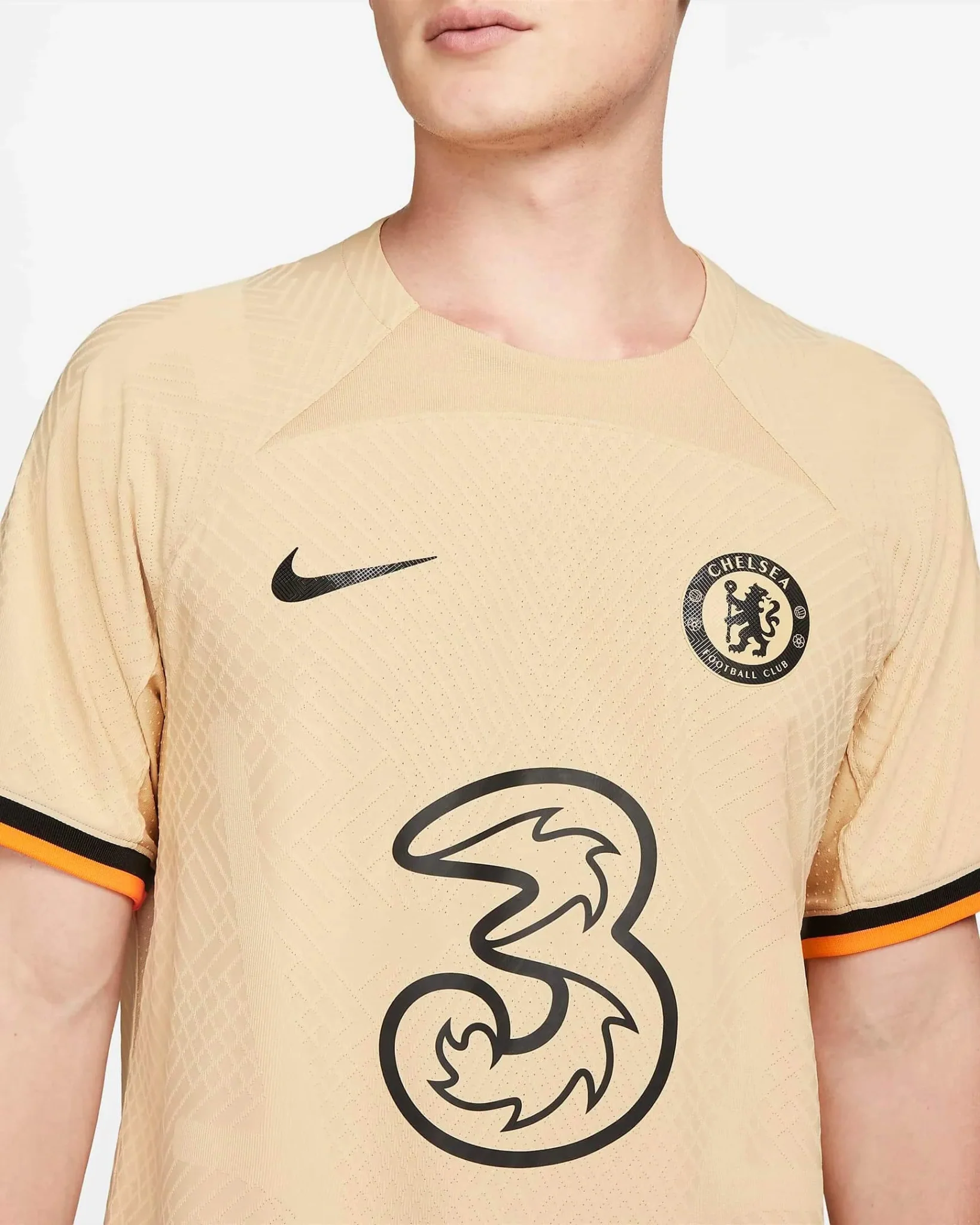 Nike 2022-23 Chelsea Authentic Third Jersey - Sesame-Black - Image 3