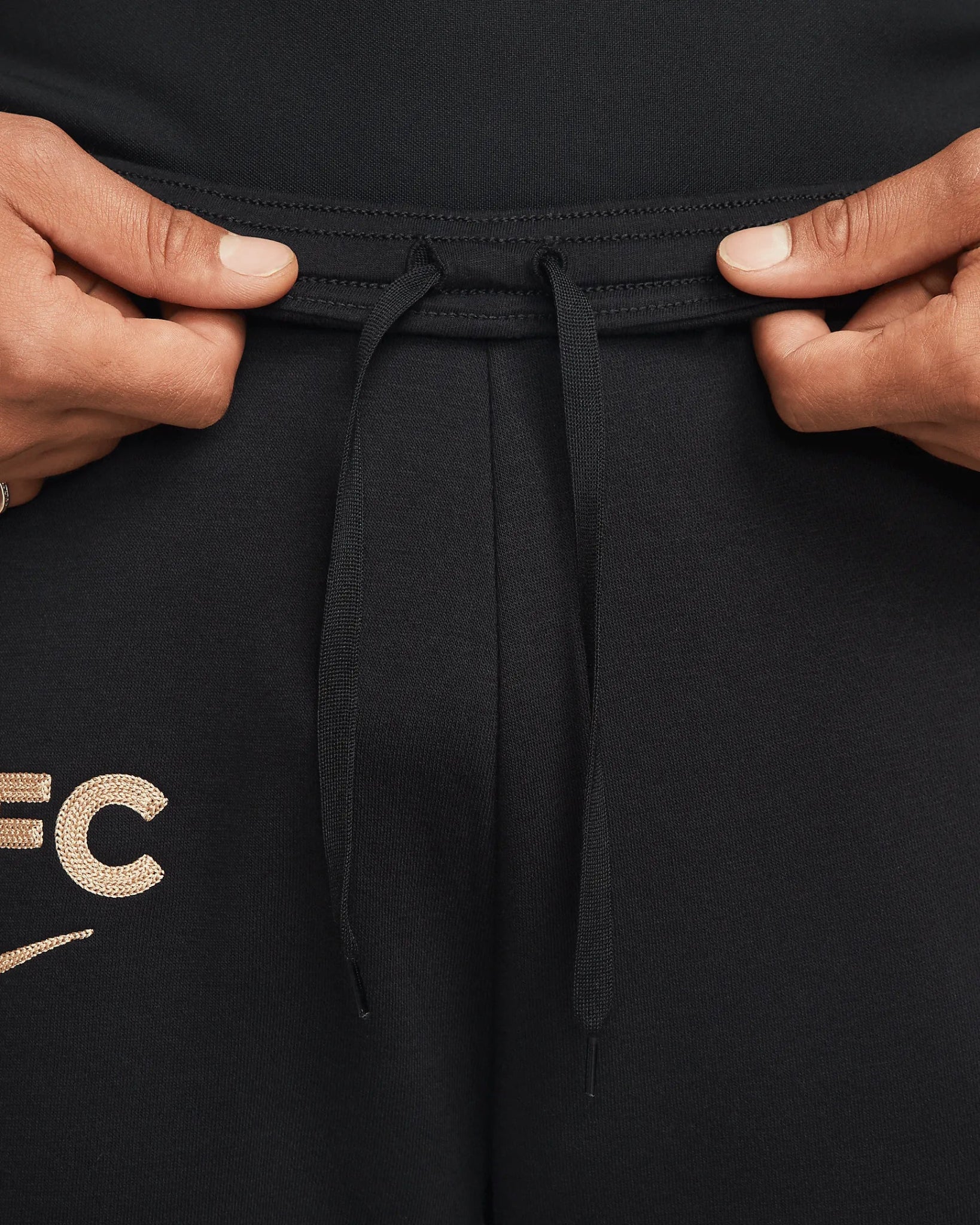 Nike 2022-23 Chelsea FC GFA Fleece Pants - Black-Sesame - Image 2
