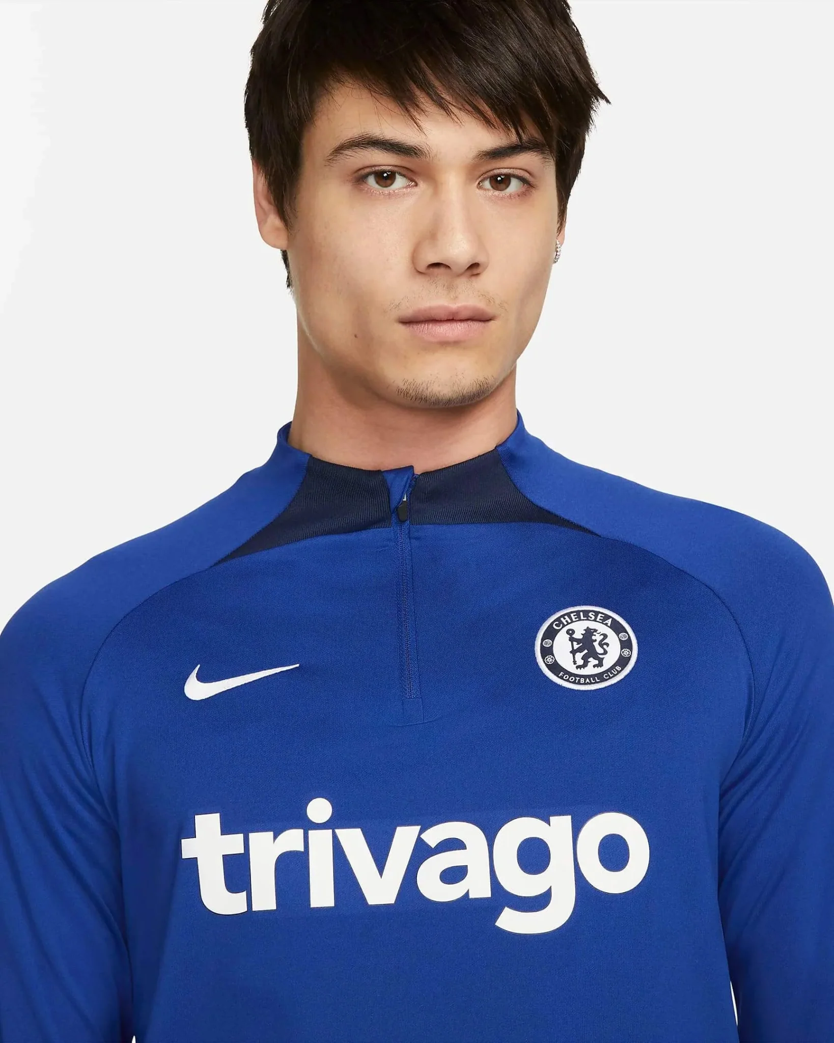 Nike 2022-23 Chelsea Strike Drill Top - Rush Blue-Navy - Image 3