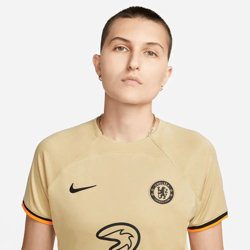 Nike 2022-23 Chelsea Womens Stadium Third Jersey - Sesame-Black - Image 5