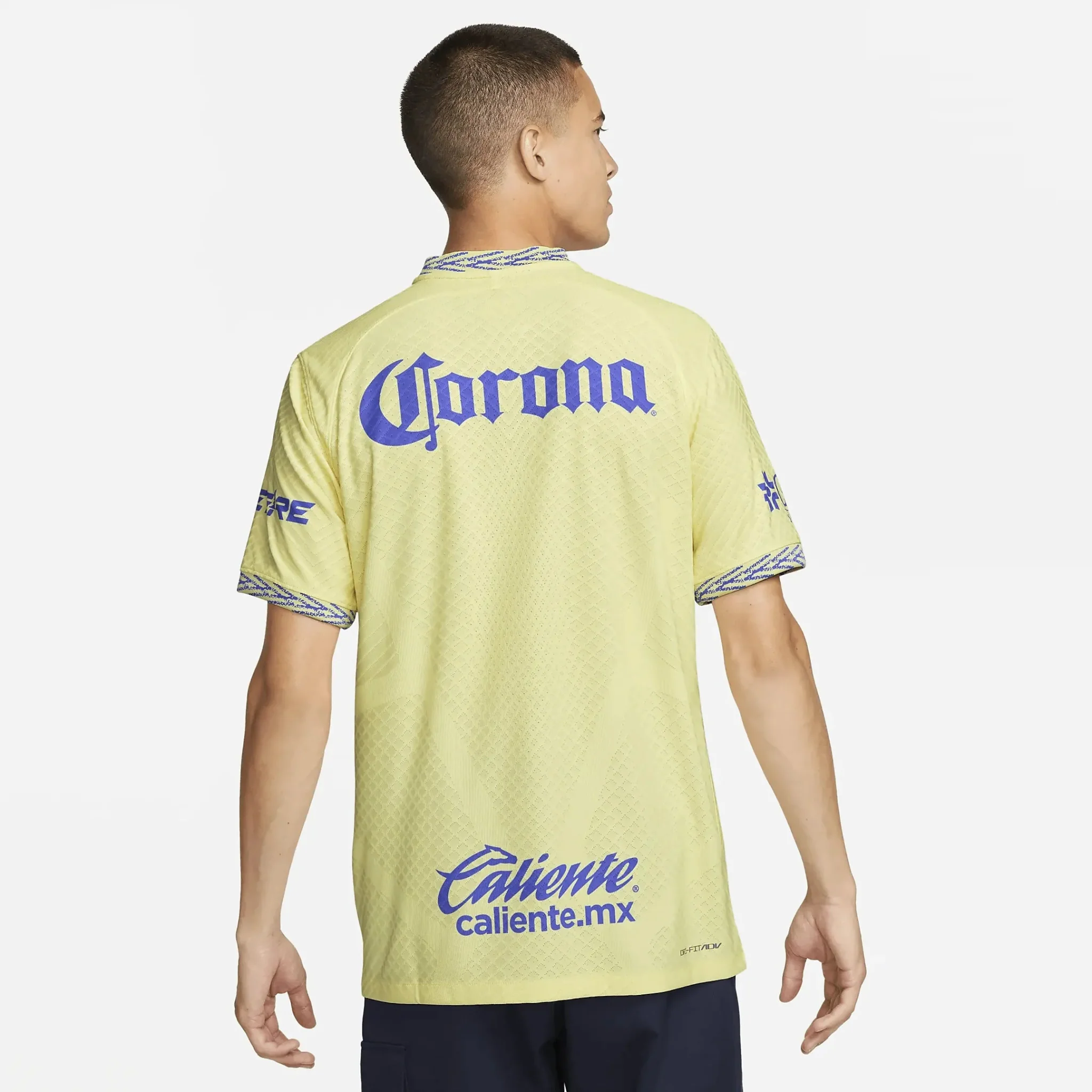 Nike 2022-23 Club America Authentic Home Jersey - Lemon-Blue - Image 2