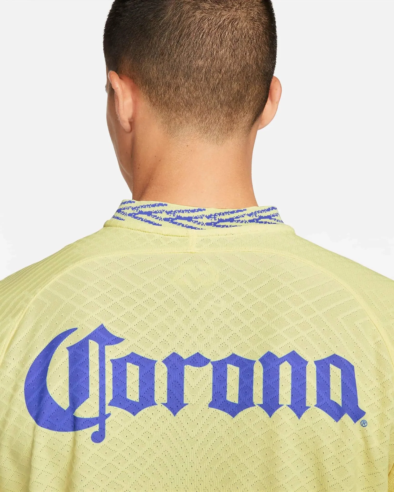 Nike 2022-23 Club America Authentic Home Jersey - Lemon-Blue - Image 4