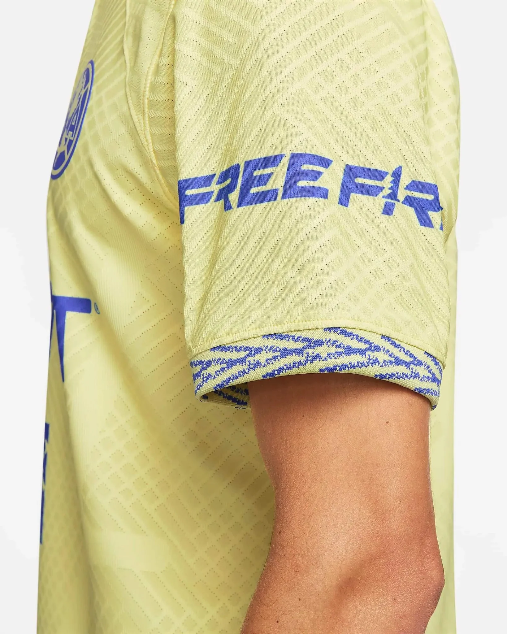 Nike 2022-23 Club America Authentic Home Jersey - Lemon-Blue - Image 5