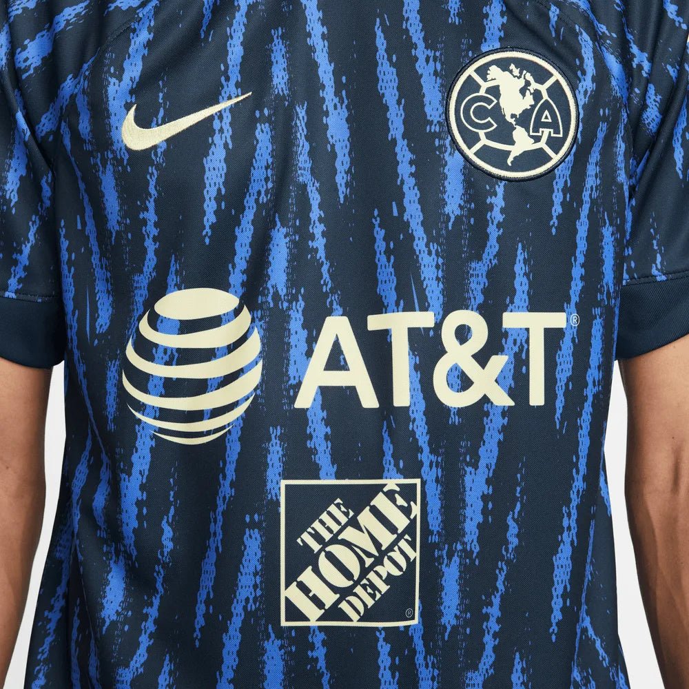 Nike 2022-23 Club America Away Jersey - Armory Navy-Lemon - Image 3