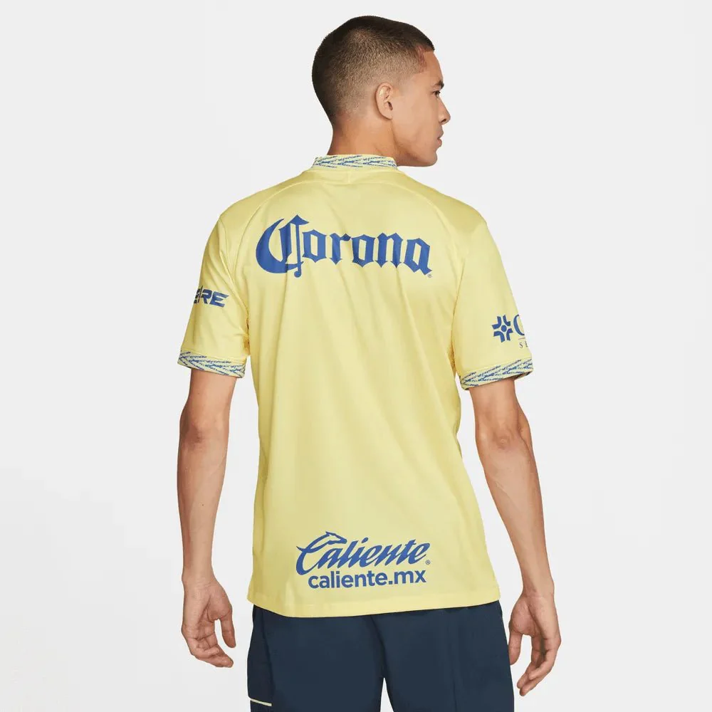 Nike 2022/23 Club America Home Jersey Lemon-Blue - Image 2