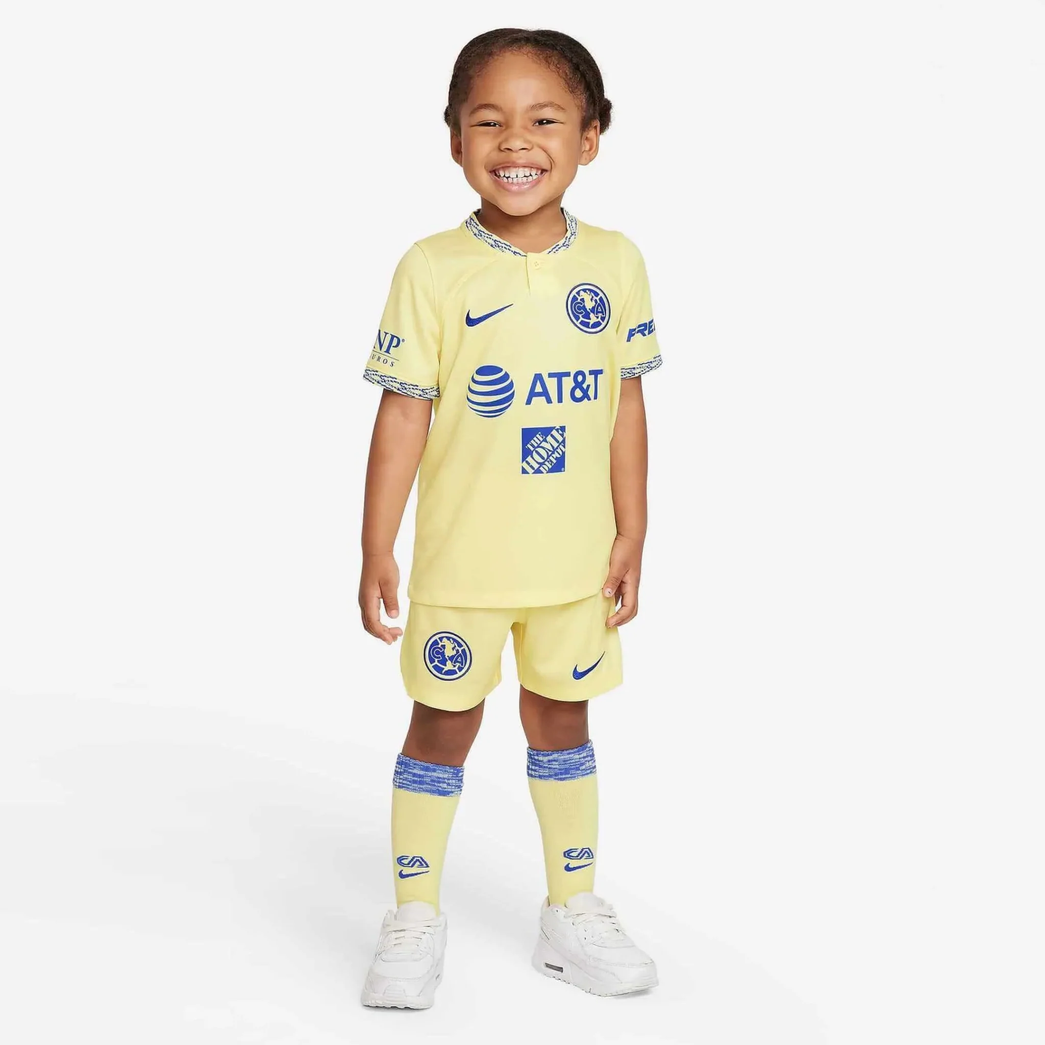 Nike 2022-23 Club America Kids' Home Mini Kit - Lemon-Blue