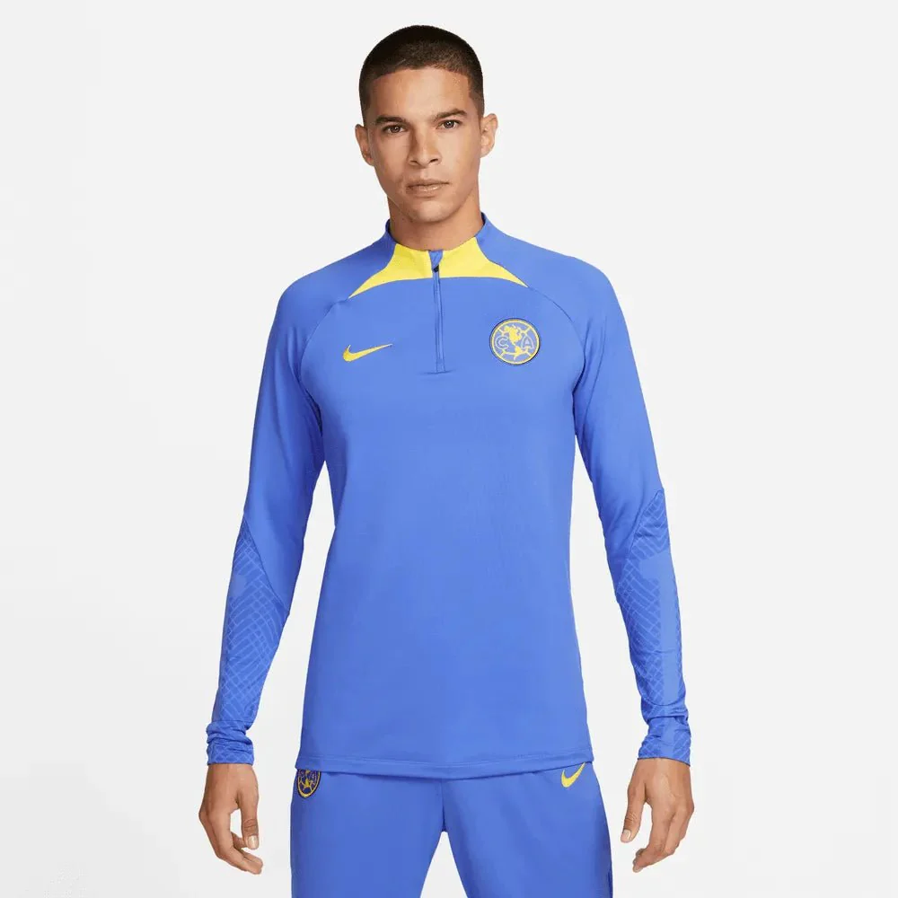 Nike 2022-23 Club America Strike Drill Top - Medium Blue-Yellow